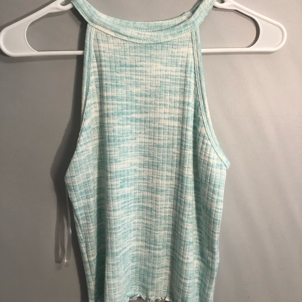Blue halter top